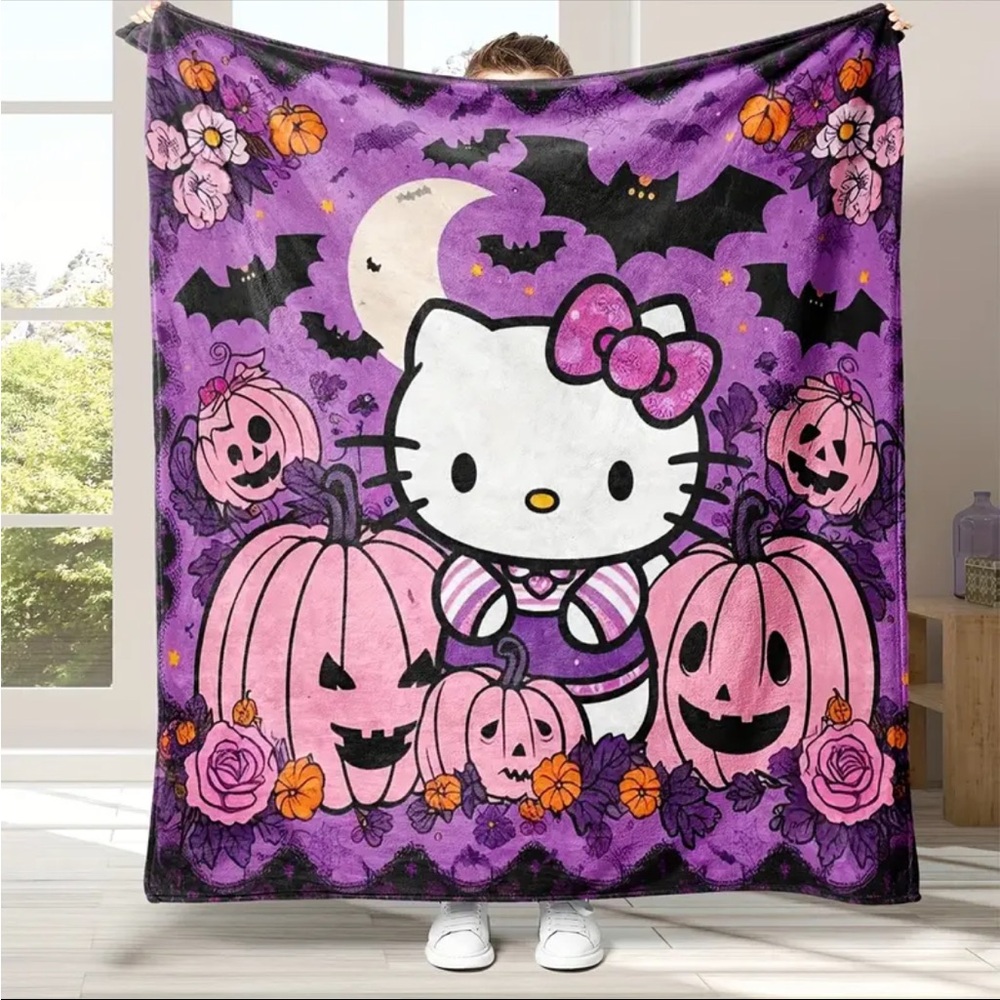 Hello Kitty Halloween Blanket, Halloween Hello Kitty Blanket